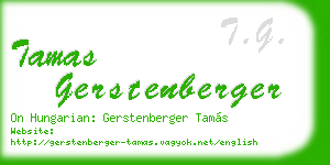 tamas gerstenberger business card